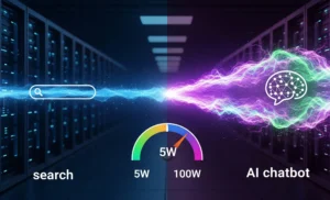 Google AI chatbot energy consumption statistics