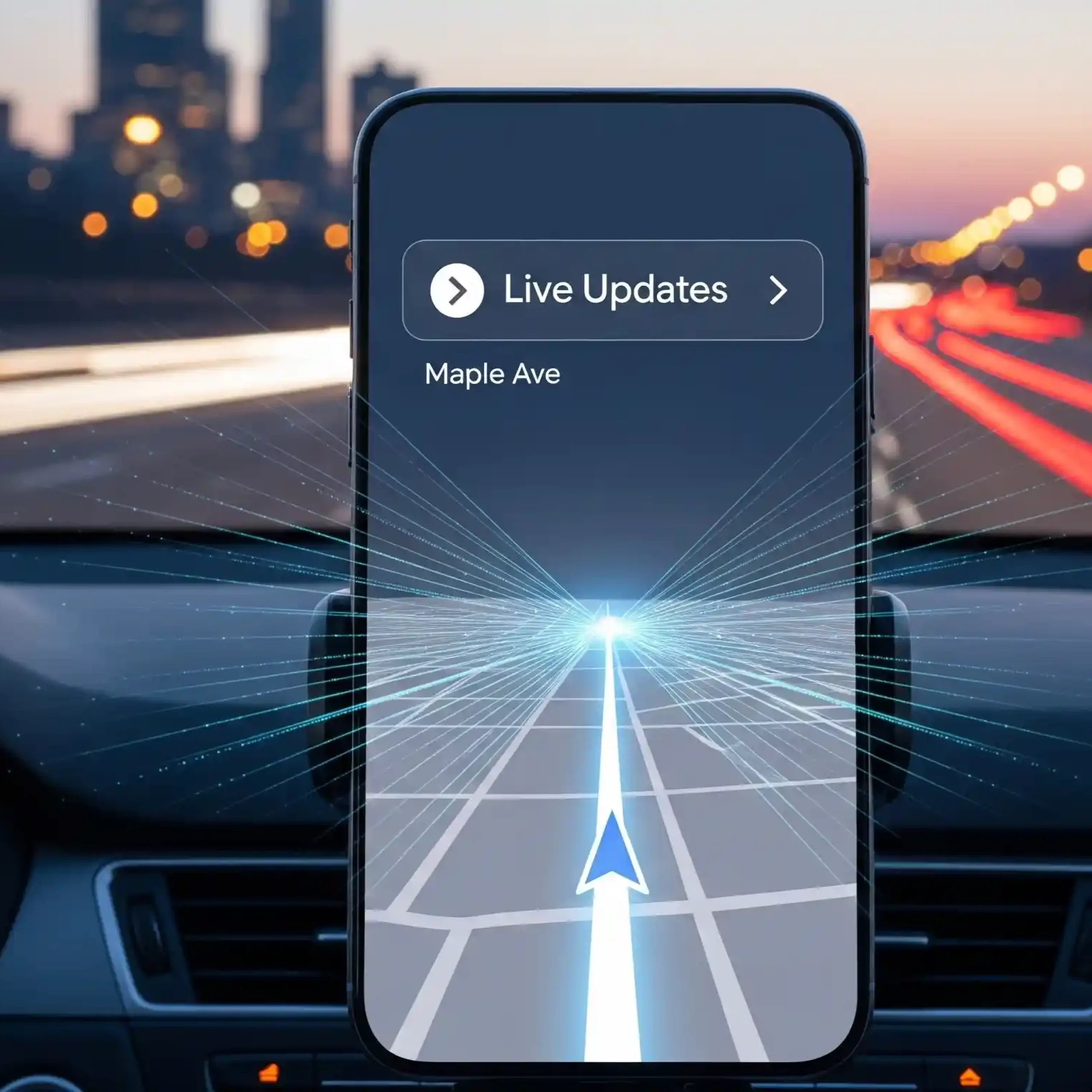 Google Maps Live Updates navigation interface