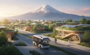 Toyota Woven City future AI mobility lab at Fuji