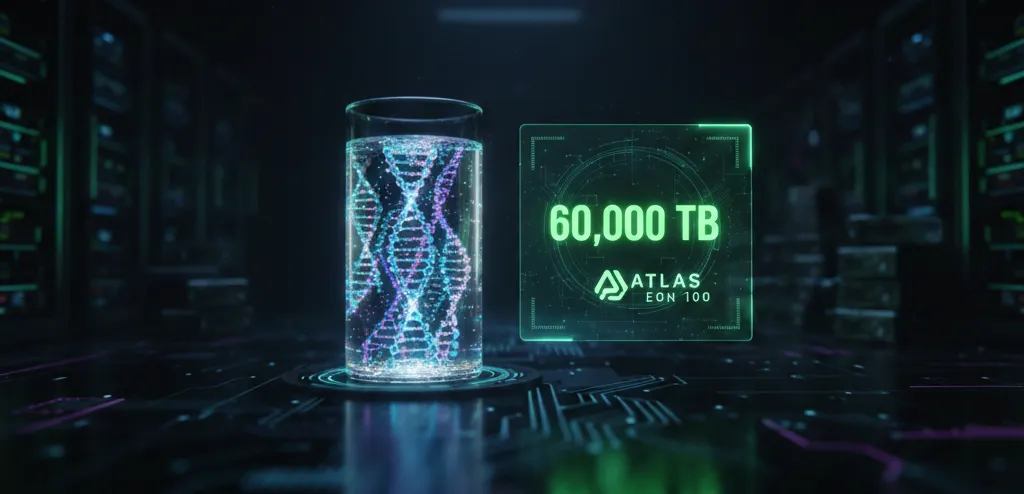 DNA storage atlas 100 terabytes in one liter