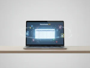 Google NotebookLM AI tables generator interface