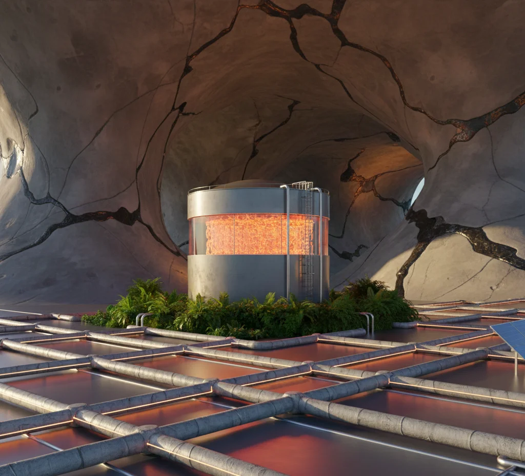 Industrial oil tank thermal energy storage Sweden