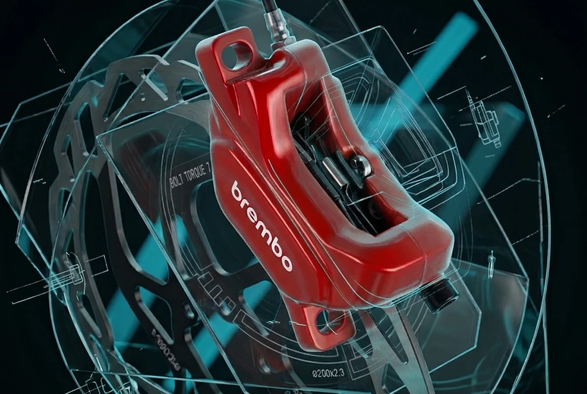 Гідравлічний супорт Brembo для гірського велосипеда з чотирма поршнями