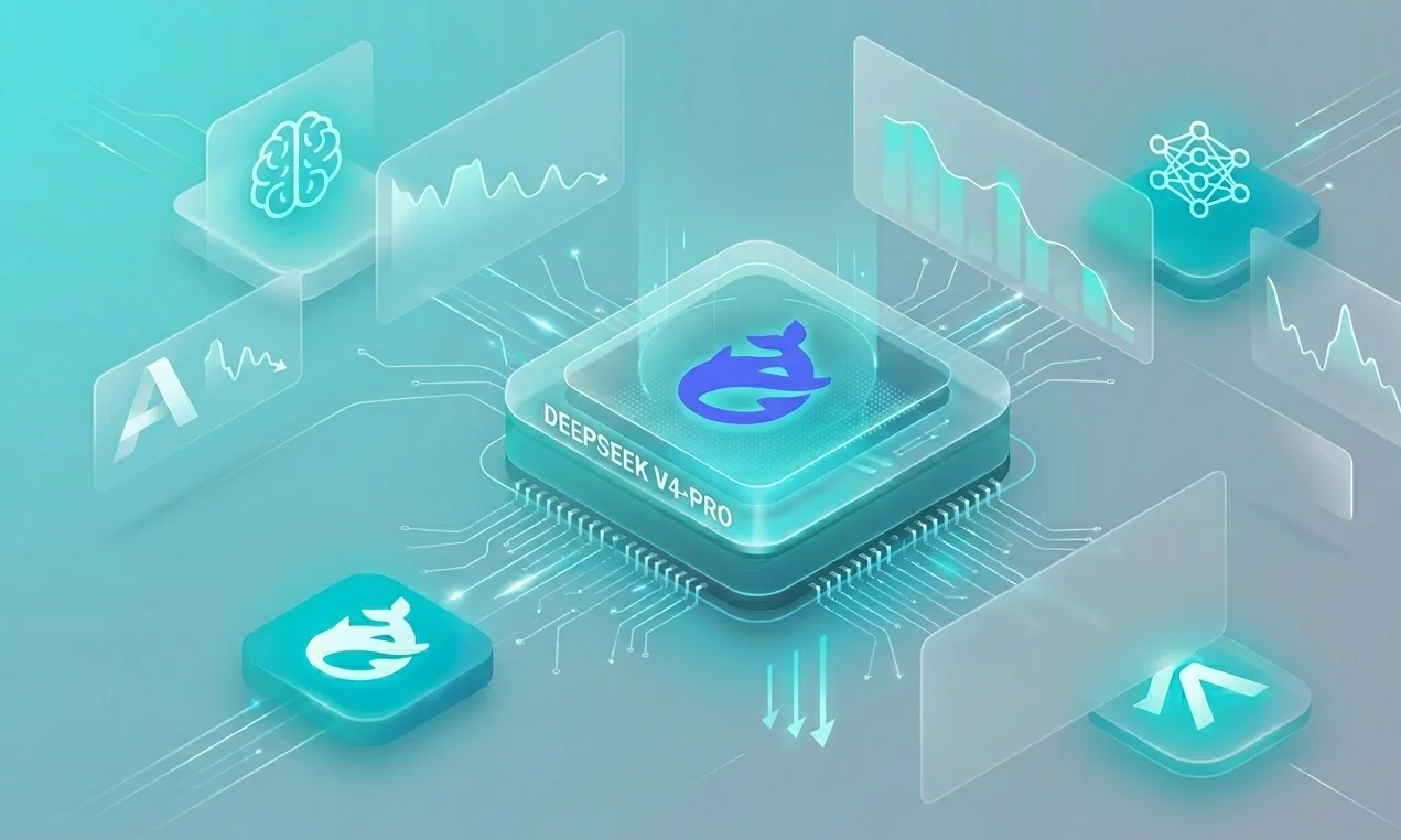 Візуалізація зниження цін на модель штучного інтелекту DeepSeek V4-Pro