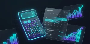 Fintech billing calculator interface for plan estimates