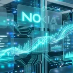 Графічні схеми фінансового аналізу та оптична інфраструктура дата-центрів на фоні обладнання Nokia