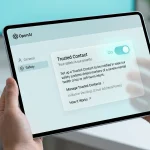 Інтерфейс налаштувань безпеки в ChatGPT з розділом Trusted Contact