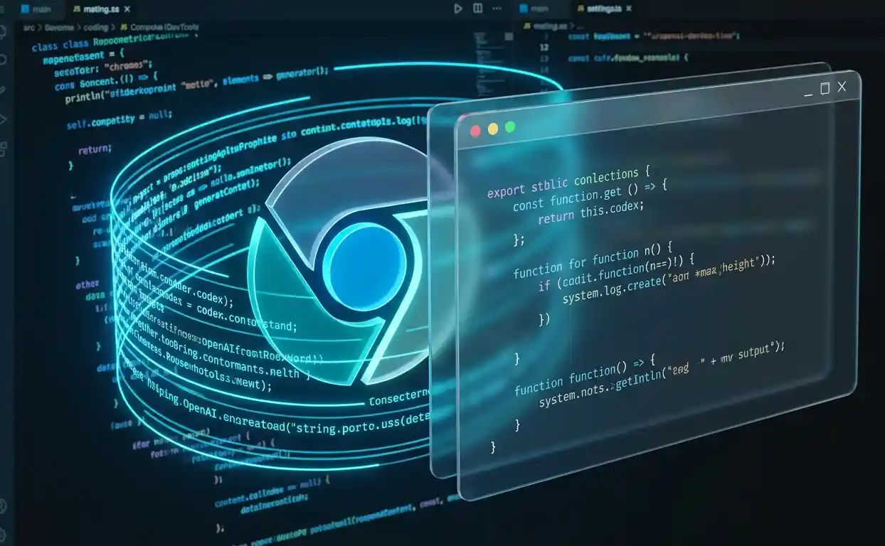 Інтерфейс OpenAI Codex інтегрований у панель розробника Chrome поруч із кодом