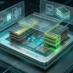 Архітектурна схема шарів процесора AMD Ryzen 7 5800X3D з технологією 3D V-Cache