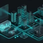 Conceptual 3D model of the FBI Kinetic Cyber Range digital town for cybersecurity training