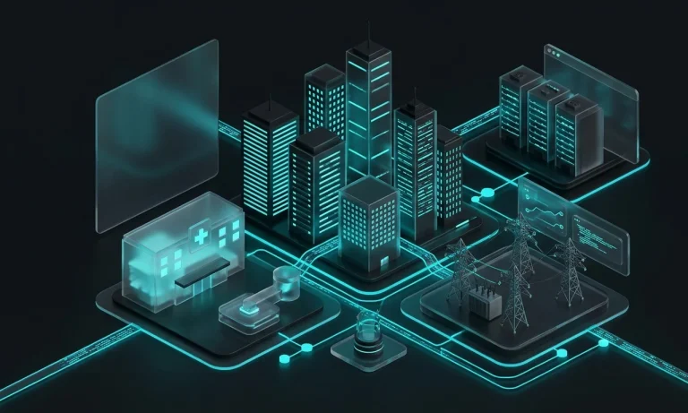 Conceptual 3D model of the FBI Kinetic Cyber Range digital town for cybersecurity training