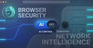 Browser security settings interface with an artificial intelligence kill switch