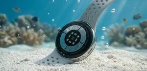 Інженерний прототип смарт-годинника Google Pixel Watch 5 на піщаному морському дні