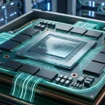 Custom OpenAI Jalapeno AI microchip layout inside a high-tech server laboratory