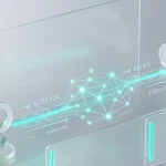 Conceptual visualization of cloud computing infrastructure and artificial intelligence in glassmorphism style featuring Pinterest and AWS logos