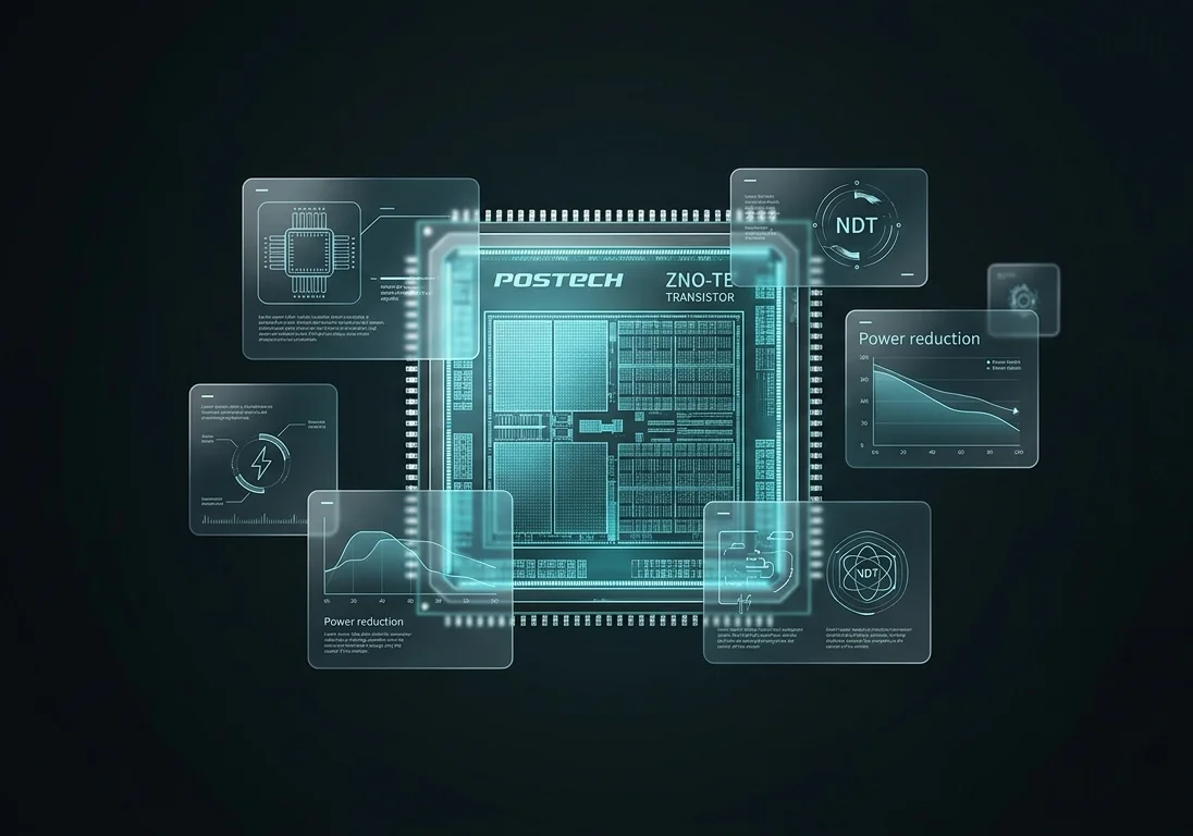 Мікрочіп з інноваційною архітектурою транзисторів ZnO-Te від POSTECH.