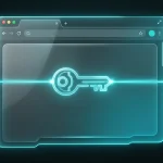 Conceptual visual representation of secure passwordless Claude AI authentication using 1Password manager
