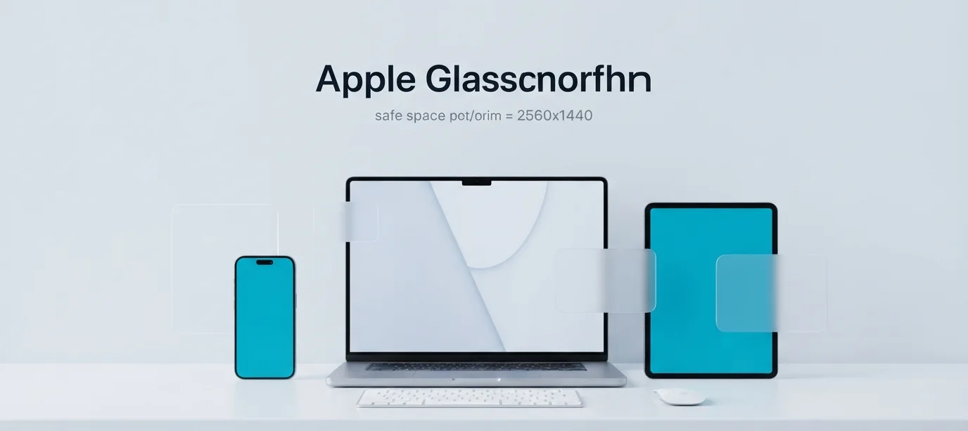 Modern workspace setup featuring Apple devices in minimalist style