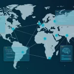 Decentralized global artificial intelligence network with data processing interfaces