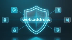 Conceptual visual representing global data privacy protection and internet governance