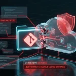 Conceptual image of Git repository data leak via Grok Build utility into cloud storage