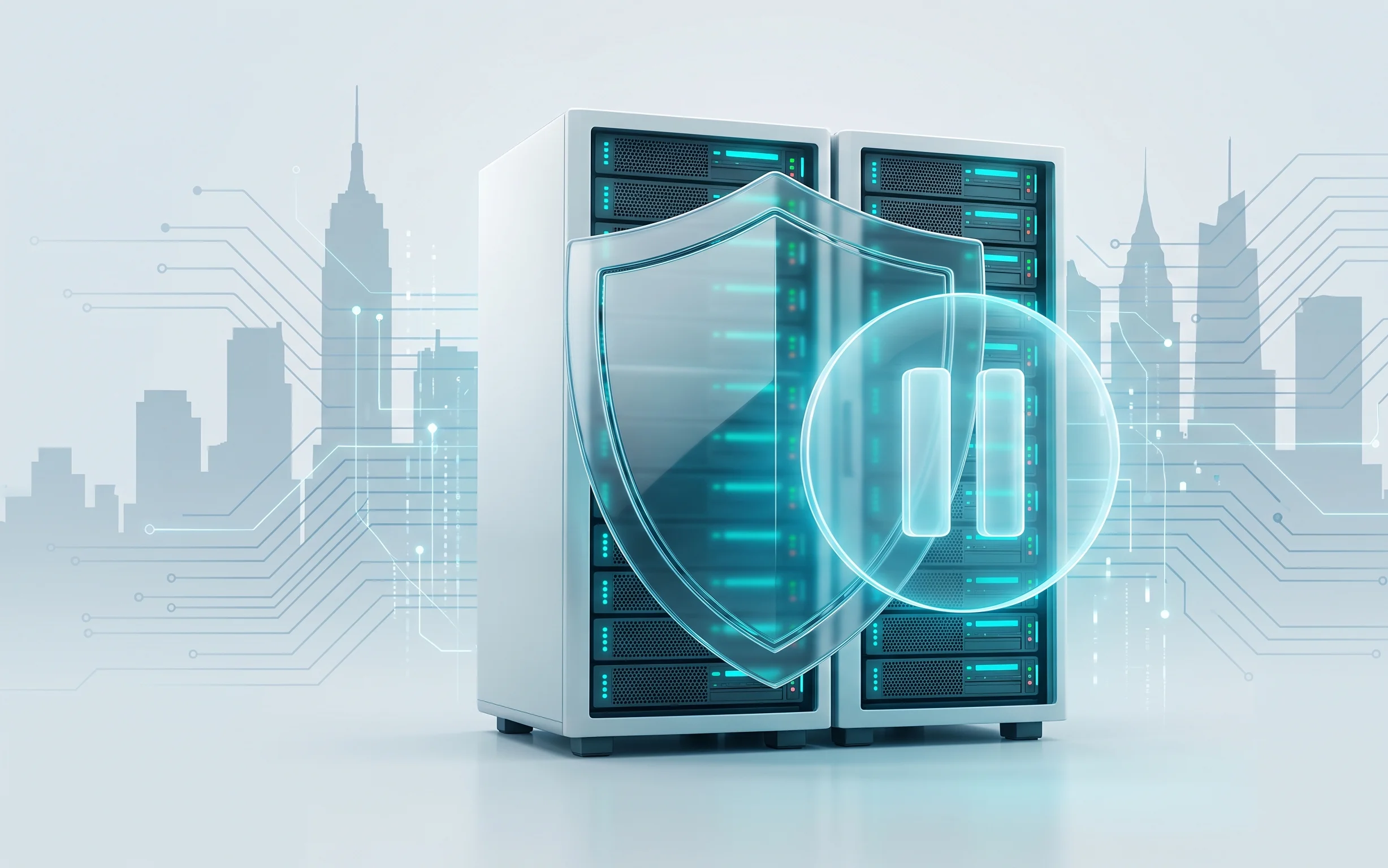 Symbolic representation of the halt on data center construction in New York