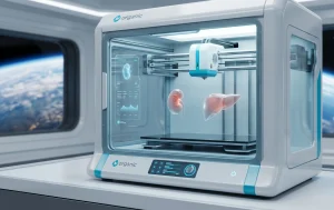 Auxilium orbital bioprinter operating in space