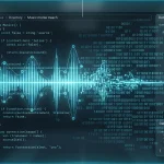 Code interface and sound wave visualization in Suno data leak