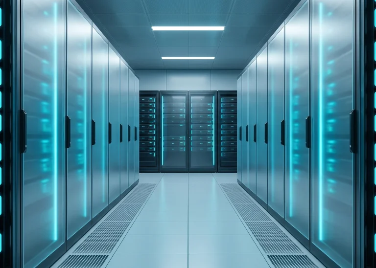 Серверні стійки в дата-центрі Z.AI з рідинним охолодженням