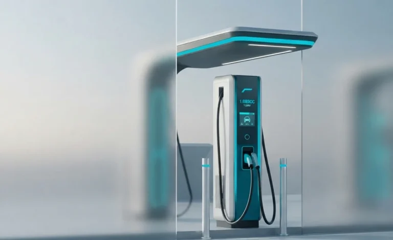 Современная зарядная станция Dongfeng мощностью 1,5 МВт в футуристическом дизайне