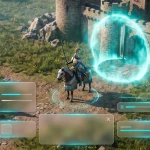 Ізометричне поле бою римейку Heroes of Might and Magic III з інтерфейсом у стилі glassmorphism