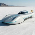 Водневий болід JCB Hydromax мчить по соляному озеру Бонневіль під час встановлення світового рекорду швидкості