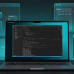 Laptop display showing terminal code and interface for Meta Muse Glimmer local AI model execution