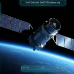 3D-візуалізація телескопа Neil Gehrels Swift Observatory на орбіті Землі